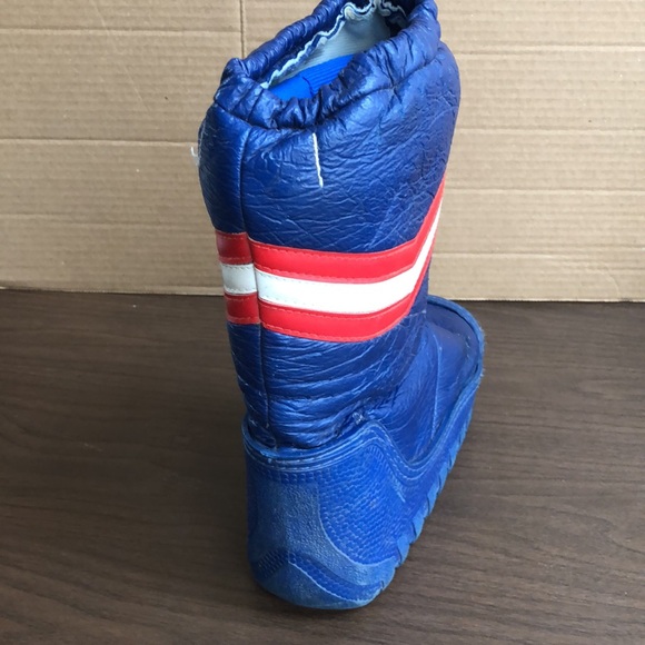 Vintage Men's Moon Boots Blue with Stripe Size 5/6 Made in Korea - Picture 9 of 13